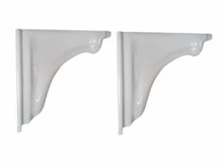 Retrò Coppia Di Supporti In Ceramica Con Staffe