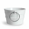 Lavabo Sospeso/Appoggio Bacile Cm.Ø46,5 H30 Con Anelli In Ceramica Opaco Bianco -arredo bagno negozio 20470 lavabo bacile bianco opaco con anelli 46 5 30