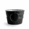 Lavabo Sospeso/Appoggio Bacile Cm.Ø46,5 H30 Con Anelli In Ceramica Lucido Nero 1 Lavabo Sospeso/Appoggio Bacile Cm.Ø46,5 H30 Con Anelli In Ceramica Lucido Nero -arredo bagno negozio 20472 lavabo bacile nero lucido con anelli 46 5 30