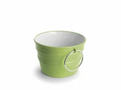 Lavabo Sospeso/Appoggio Bacile Cm.Ø46,5 H30 Con Anelli In Ceramica Lucido Verde