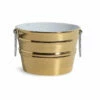 Lavabo Sospeso/Appoggio Bacile Cm.Ø46,5 H30 Con Anelli In Ceramica Lucido Oro -arredo bagno negozio 20494 lavabo bacile oro con anelli 46 5 30