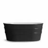 Lavabo Sospeso/Appoggio Tinozza 60X40Xh25 In Ceramica Lucido Nero -arredo bagno negozio 20507 lavabo tinozza nero lucido 60 40 25