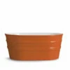 Lavabo Sospeso/Appoggio Tinozza 60X40Xh25 In Ceramica Lucido Arancio -arredo bagno negozio 20509 lavabo tinozza arancio lucido 60 40 25