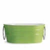 Lavabo Sospeso/Appoggio Tinozza 60X40Xh25 Con Anelli In Ceramica Lucido Verde -arredo bagno negozio 20514 lavabo tinozza verde lucido con anelli 60 40 25