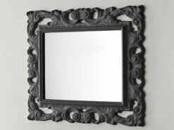 Specchio Bagno Barocco 94X75 Grigio Antracite