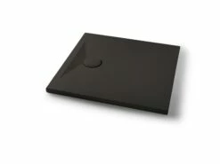 Piatto Doccia Appia Quadrato 80x80 In Ceramica Effetto Pietra Grafite Opaco