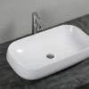 Lavabo Da Appoggio Adda 72x41 H14,5 In Ceramica Bianco Lucido