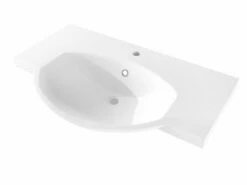 Lavabo Incasso Alyssa Unitop 81X49 In Resina Lucido Bianco