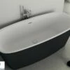 Vasca Freestanding Ideal Standard® Atelier Dea 170x75 Cm Bicolore Bianco/Nero Seta Opaco
