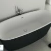 Vasca Freestanding Ideal Standard® Atelier Dea 180x80 Cm Bicolore Bianco/Nero Seta Opaco -arredo bagno negozio ambientata 1 atelier dea 70836
