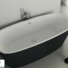 Vasca Freestanding Ideal Standard® Atelier Dea 190x90 Cm Bicolore Bianco/Nero Seta Opaco -arredo bagno negozio ambientata 1 atelier dea 70838