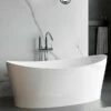 Vasca Freestanding Zurigo 160x71 Cm Senza Troppopieno Resina Bianco Lucido -arredo bagno negozio ambientazione 69226