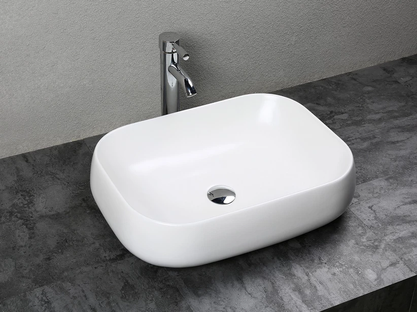 Lavabo Da Appoggio Arno 56X42Xh14,5 In Ceramica Opaco Bianco 3 Lavabo Da Appoggio Arno 56X42Xh14,5 In Ceramica Opaco Bianco