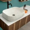 Lavabo Da Appoggio Arno 56X42Xh14,5 In Ceramica Effetto Marmo Statuario -arredo bagno negozio arno lavabo marmo 2