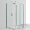 Box Doccia Nice 70x70x70 H195 2 Porte Scorrevoli E Lato Fisso Cristallo 6 Mm Trasparente Cromo -arredo bagno negozio box doccia nice trasparente porta fisso fisso 3 lati