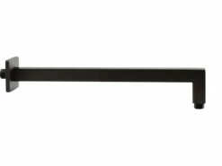 Braccio Doccia Low 30 Cm Quadrato Nero Opaco