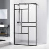 Doccia Walk In Chakra 80 Cm H200 Cristallo 8 Mm Trasparente Nero Opaco -arredo bagno negozio chakra walk in 1 lato nero opaco 2
