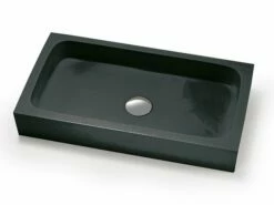 Lavabo Da Appoggio Circe In Resina Decorata Nero Africa