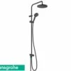 Colonna Doccia Hansgrohe® Vernis Blend Con Deviatore E Soffione Ø200 Tondo Nero -arredo bagno negozio colonna doccia hansgrohe vernis blend con deviatore e soffione 200 tondo nero 67839