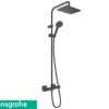 Colonna Doccia Hansgrohe® Vernis Shape Showerpipe 230 Con Termostatico Nero Opaco -arredo bagno negozio colonna doccia hansgrohe vernis shape showerpipe 230 con termostatico nero opaco