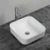 Lavabo Da Appoggio Dora 38,5x38,5 H14 In Ceramica Bianco Lucido 1 Lavabo Da Appoggio Dora 38,5x38,5 H14 In Ceramica Bianco Lucido -arredo bagno negozio dora lavabo ceramica bianco