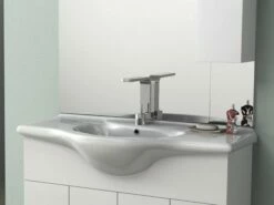 Lavabo Incasso Soft/Easy 105 Integrale 105X50 In Ceramica Lucido Bianco