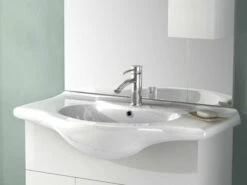 Lavabo Incasso Soft/Easy 85 Integrale 85X50 In Ceramica Lucido Bianco