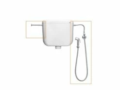 Kit Universale Europa2 Con Idroscopino E Portarotolo Per Cassetta Wc