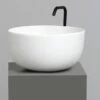 Lavabo Da Appoggio Dome Ø44,5 H24 In Ceramica Bianco Lucido -arredo bagno negozio lavabo appoggio dome bianco lucido