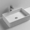 Lavabo Da Appoggio Union 60X40 Solid Surface Opaco Bianco