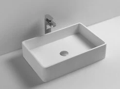 Lavabo Da Appoggio Union 60X40 Solid Surface Opaco Bianco