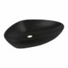 Lavabo Da Appoggio Bermuda 58X39 In Resina Opaco Nero Africa -arredo bagno negozio lavabo bermuda nero