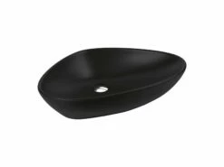 Lavabo Da Appoggio Bermuda 58X39 In Resina Opaco Nero Africa