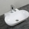 Lavabo Da Appoggio Lambro 56x40 H13 In Ceramica Bianco Lucido -arredo bagno negozio lavabo ceramica lambro bianco