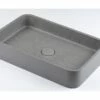Lavabo Da Appoggio Concrete 50,6x32,6 H10 Cemento -arredo bagno negozio lavabo da appoggio concrete 50 6x32 6 h10 cemento