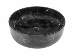 Lavabo Da Appoggio In Marmo Marquinia Ø38xH12,5 Cm Nero