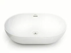 Lavabo Da Appoggio Design Livorno 60X40X16 In Ceramica Lucido Bianco