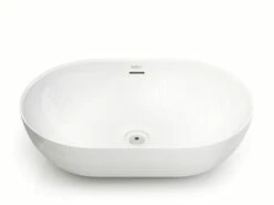 Lavabo Da Appoggio Design Livorno 54X36X16 In Ceramica Lucido Bianco