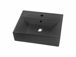 Lavabo Da Appoggio Luxor 50X41,5 In Resina Opaco Grigio Carnico