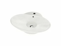 Lavabo Da Appoggio Menphis 61X49 In Resina Opaco Bianco Carrara