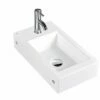 Lavabo Sospeso/Appoggio Merida 46X26,5 H11 In Ceramica Lucido Bianco -arredo bagno negozio lavabo merida