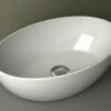 Lavabo Da Appoggio Piuma Ellisse 45X30 H14 In Ceramica Lucido Bianco -arredo bagno negozio lavabo piuma ellisse 1