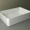 Lavabo Da Appoggio Piuma Rettangolare 50X35 H12 In Ceramica Lucido Bianco -arredo bagno negozio lavabo piuma rettangolare 1