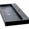 Lavabo Purestone Recife 100x49xH10 Nero -arredo bagno negozio lavabo purestone recife nero 100x50 1