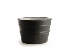 Lavabo Sospeso/Appoggio Bacile Midi Cm.Ø38 H24 In Ceramica Nero Opaco