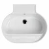 Lavabo Lavanderia Tino 60X50Xh30 Con Strofinatoio Bianco Lucido