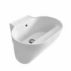 Lavabo Lavanderia Tino 60X50Xh30 Con Strofinatoio Bianco Opaco -arredo bagno negozio lavabo tino bianco matt strofinatoio