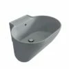 Lavabo Lavatoio Sospeso/Appoggio Tino 60X50Xh.30 In Ceramica Opaco Grigio -arredo bagno negozio lavabo tino grigio matt