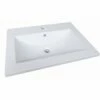 Lavabo Incasso Unitop Slim 61X46 In Resina Lucido Bianco -arredo bagno negozio lavabo unitop slim resina bianco 61x46 1