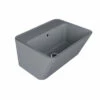 Lavabo Sospeso/Appoggio Wynn 50X40Xh.25 In Ceramica Opaco Grigio -arredo bagno negozio lavabo wynn 50x40 grigio matt frontale